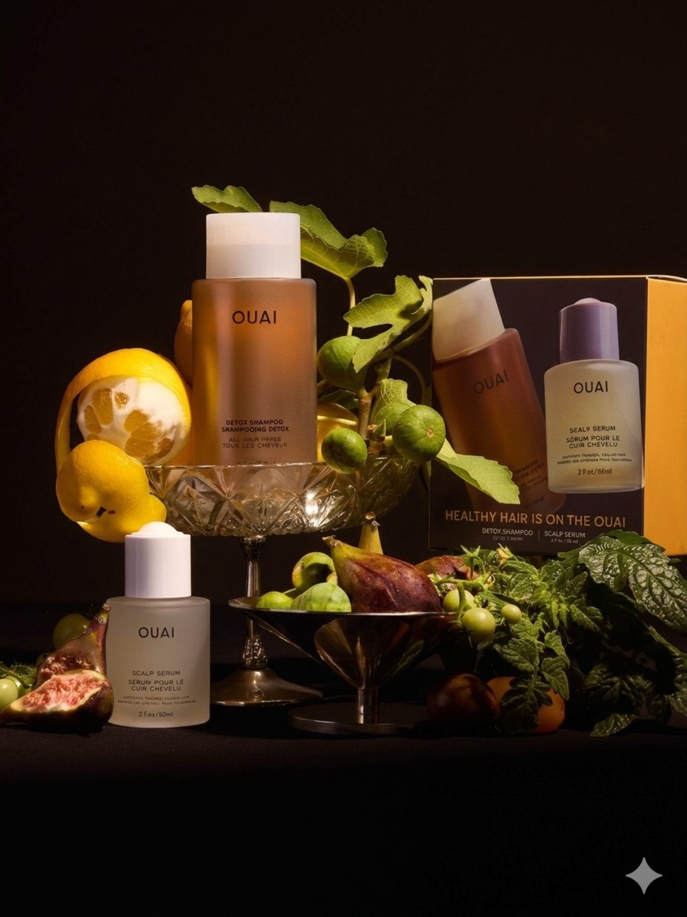 OUAI Healthy Hair Set Full Size Detox Shampoo & Scalp Serum Kit NIB - Picture 2 of 6